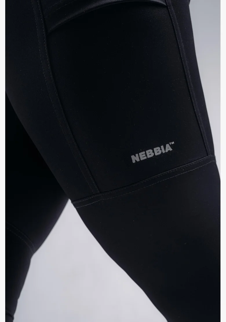 NEBBIA High-waist shaping leggings with pockets PRIMAL black