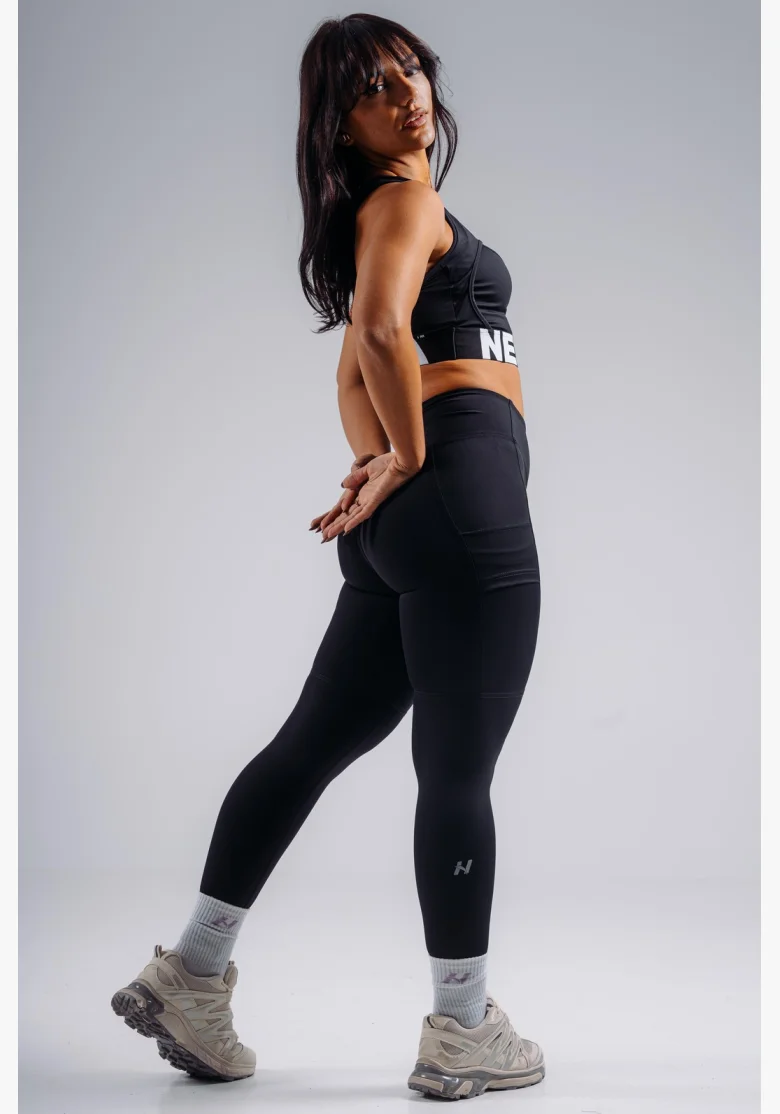 NEBBIA High-waist shaping leggings with pockets PRIMAL black