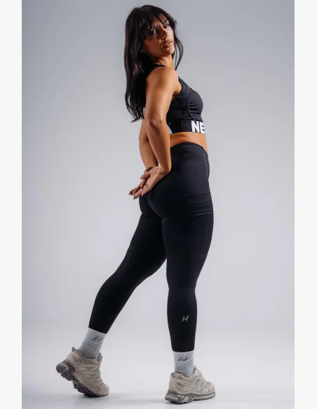 NEBBIA High-waist shaping leggings with pockets PRIMAL black