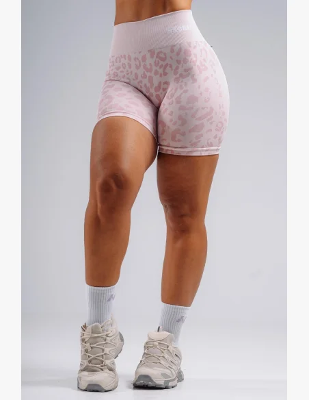 NEBBIA Compression push-up shorts with leopard pattern PRIMAL pink