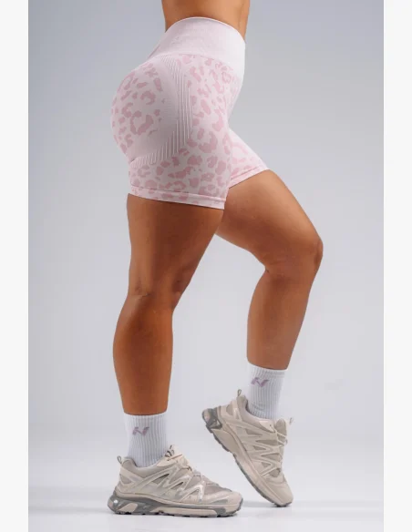 NEBBIA Compression push-up shorts with leopard pattern PRIMAL pink