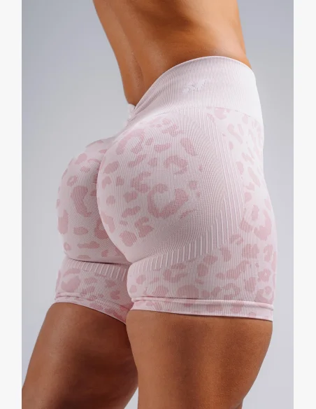 NEBBIA Compression push-up shorts with leopard pattern PRIMAL pink