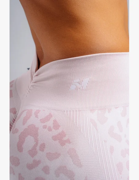 NEBBIA Compression push-up shorts with leopard pattern PRIMAL pink