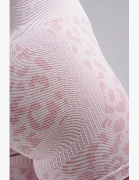 NEBBIA Compression push-up shorts with leopard pattern PRIMAL pink