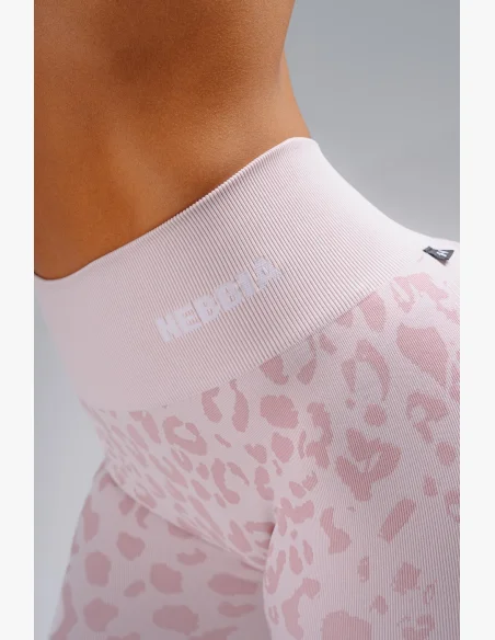 NEBBIA Compression push-up shorts with leopard pattern PRIMAL pink