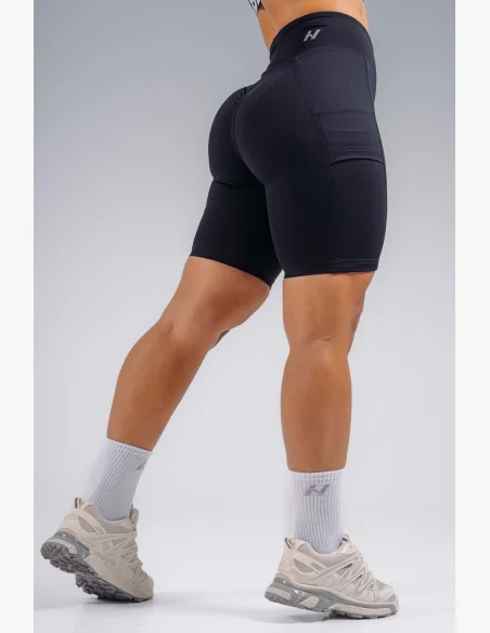NEBBIA High-waist shorts with pockets PRIMAL black