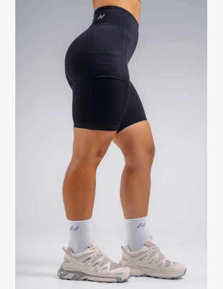 NEBBIA High-waist shorts with pockets PRIMAL black