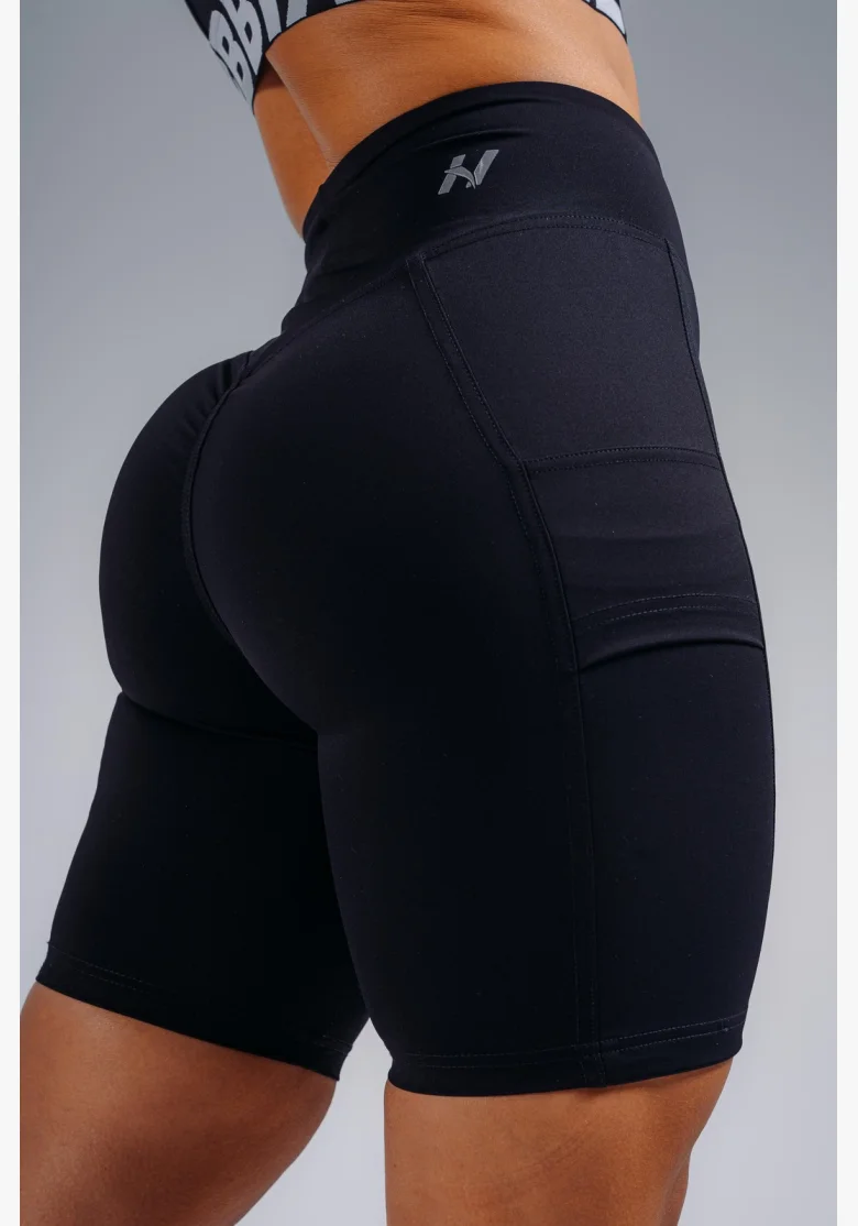 NEBBIA High-waist shorts with pockets PRIMAL black