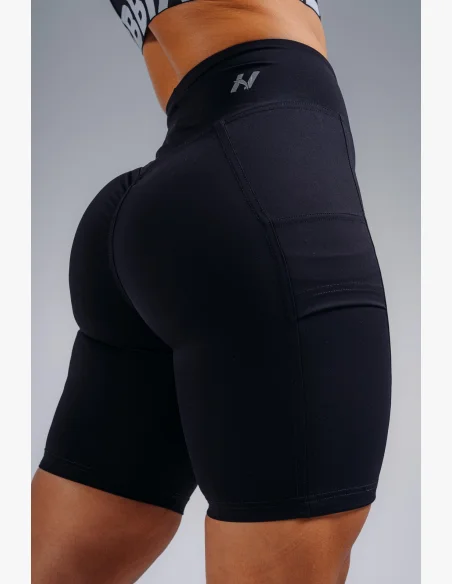 NEBBIA High-waist shorts with pockets PRIMAL black