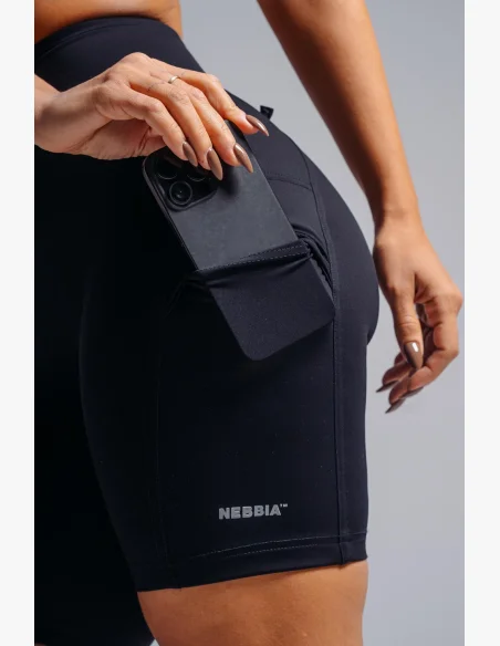 NEBBIA High-waist shorts with pockets PRIMAL black
