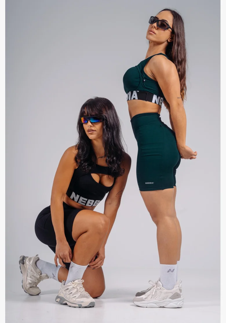 NEBBIA High-waist shorts with pockets PRIMAL black