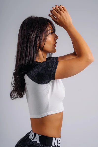 NEBBIA Crop top with leopard pattern '97 PRIMAL black 2