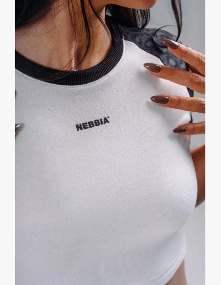 NEBBIA Crop top with leopard pattern '97 PRIMAL black