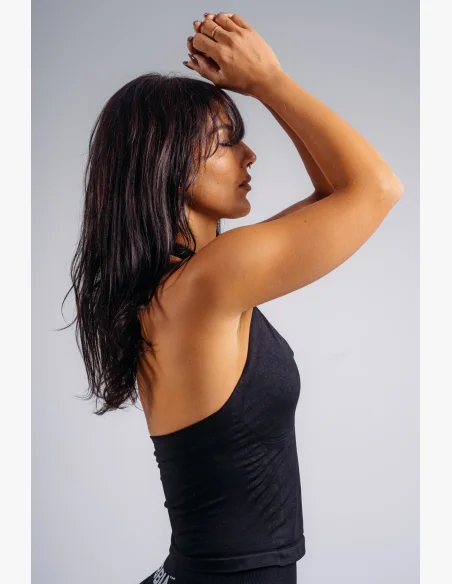 NEBBIA Halter top with built-in bra PRIMAL black