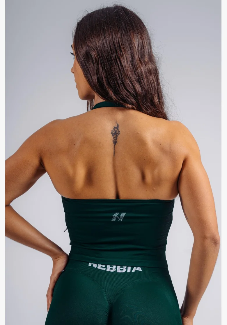 NEBBIA Halter top with built-in bra PRIMAL green