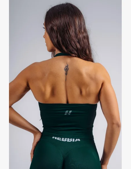 NEBBIA Halter top with built-in bra PRIMAL green