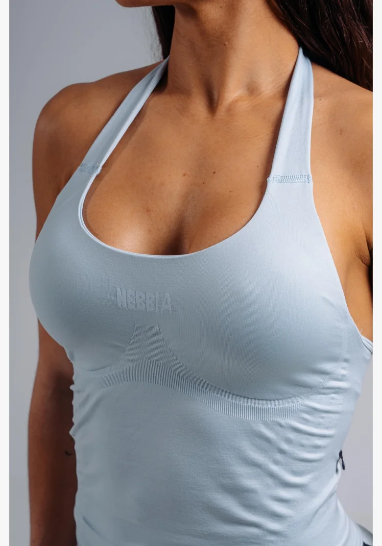 NEBBIA Halter top with built-in bra PRIMAL blue