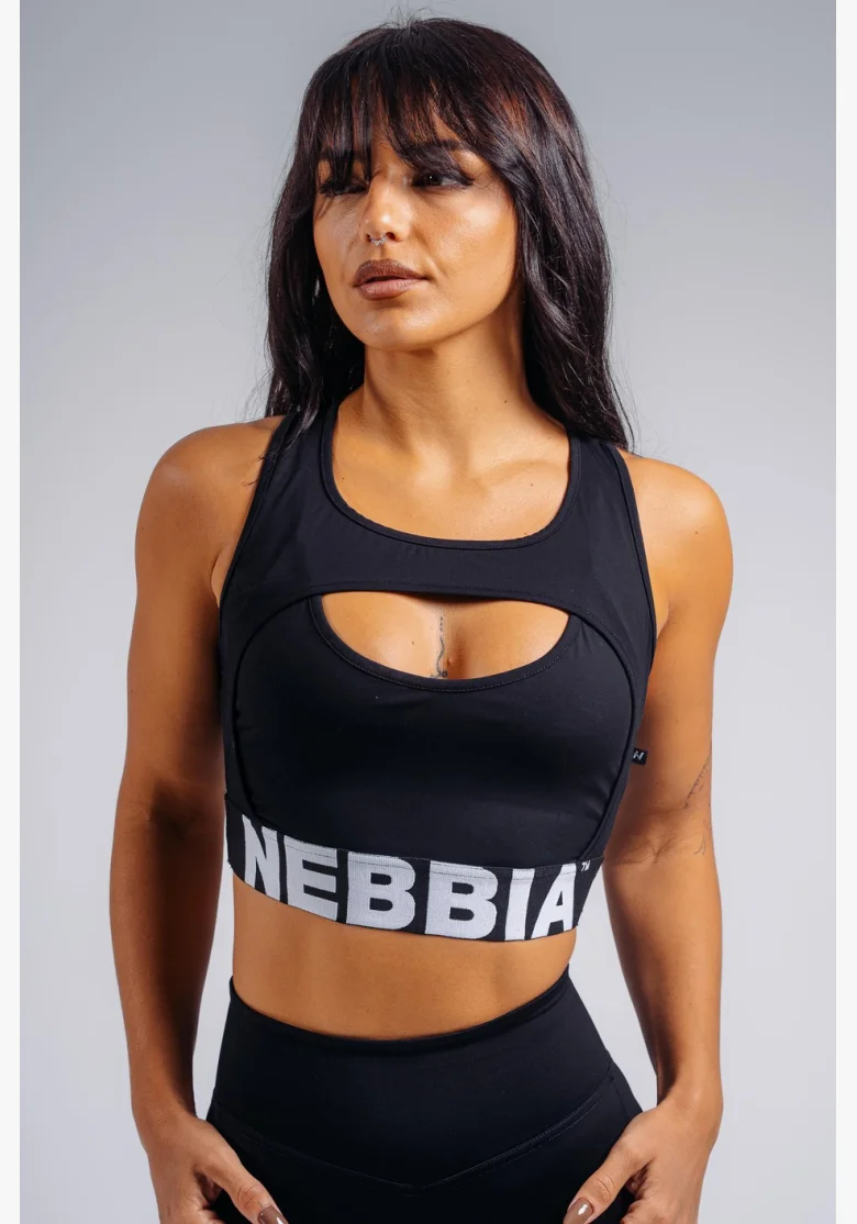 NEBBIA High support sports bra PRIMAL black