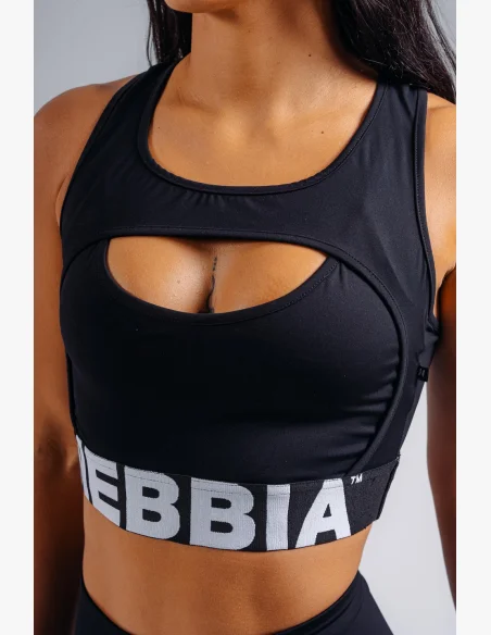 NEBBIA High support sports bra PRIMAL black