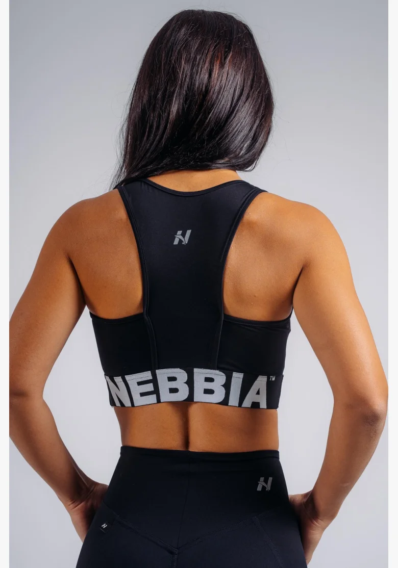 NEBBIA High support sports bra PRIMAL black