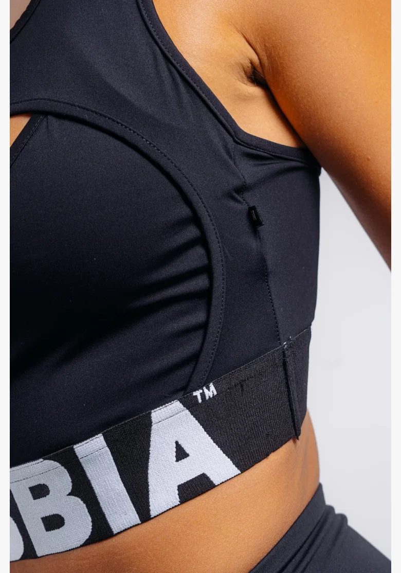 NEBBIA High support sports bra PRIMAL black