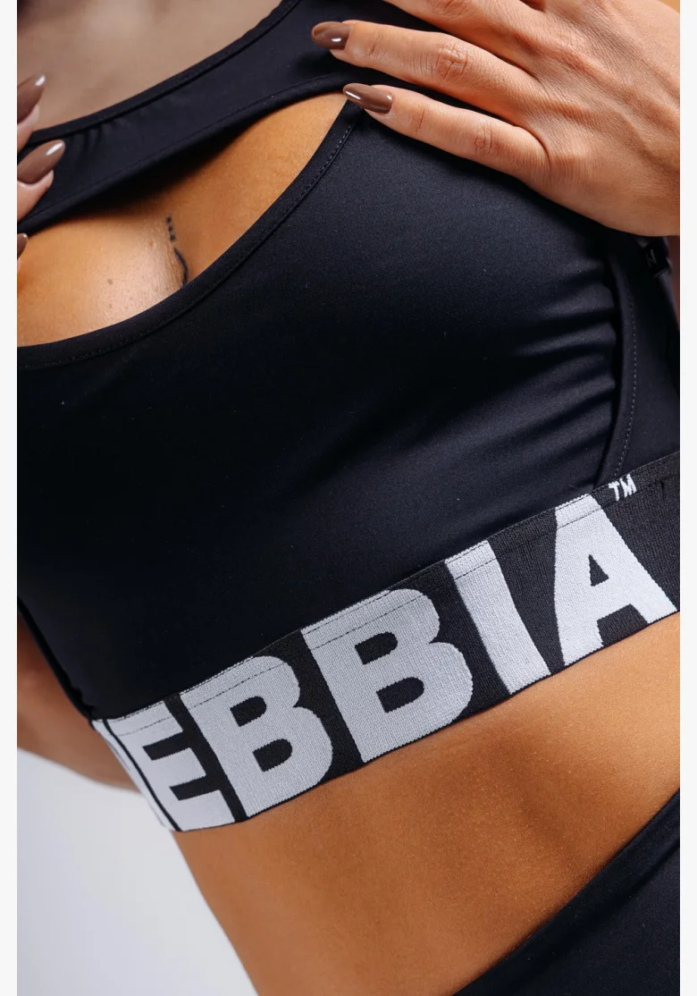 NEBBIA High support sports bra PRIMAL black