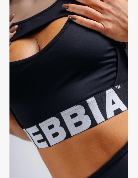 NEBBIA High support sports bra PRIMAL black