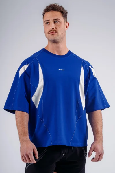 NEBBIA Oversized pump cover T-shirt PRIMAL blue