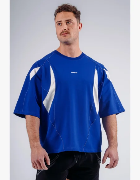 NEBBIA Oversized pump cover T-shirt PRIMAL blue