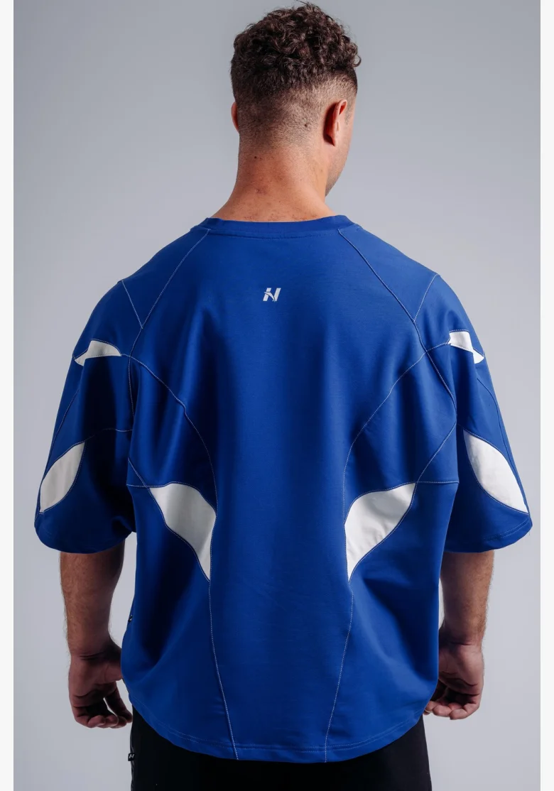 NEBBIA Oversized pump cover T-shirt PRIMAL blue