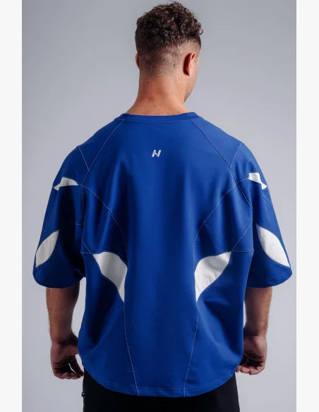 NEBBIA Oversized pump cover T-shirt PRIMAL blue