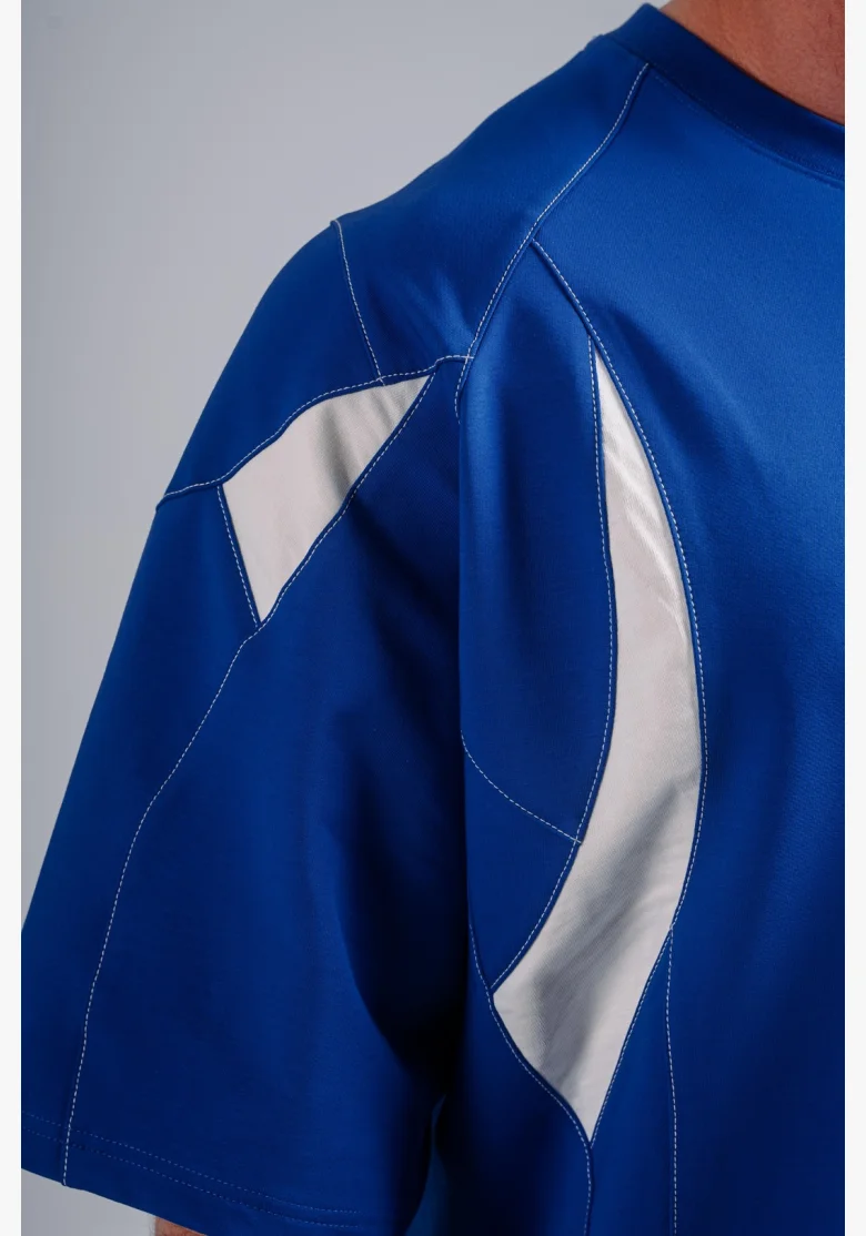 NEBBIA Oversized pump cover T-shirt PRIMAL blue