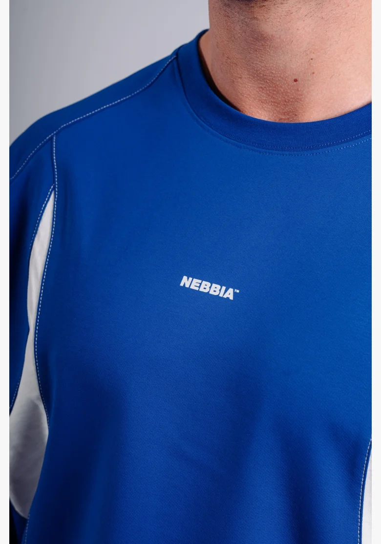 NEBBIA Oversized pump cover T-shirt PRIMAL blue