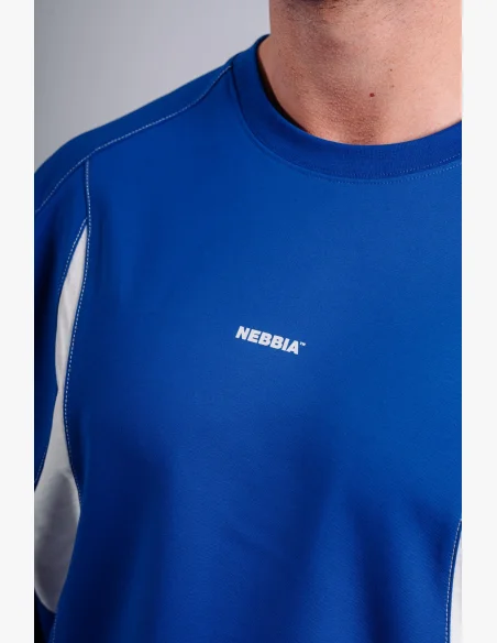 NEBBIA Oversized pump cover T-shirt PRIMAL blue