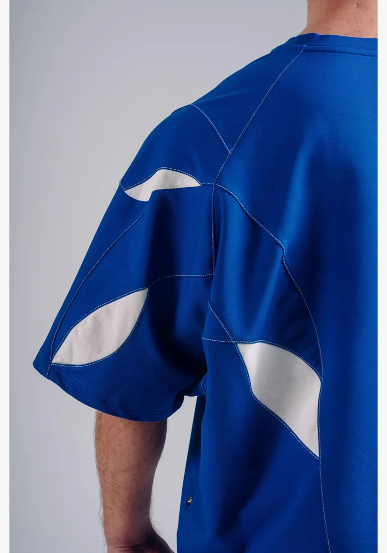 NEBBIA Oversized pump cover T-shirt PRIMAL blue