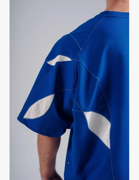 NEBBIA Oversized pump cover T-shirt PRIMAL blue