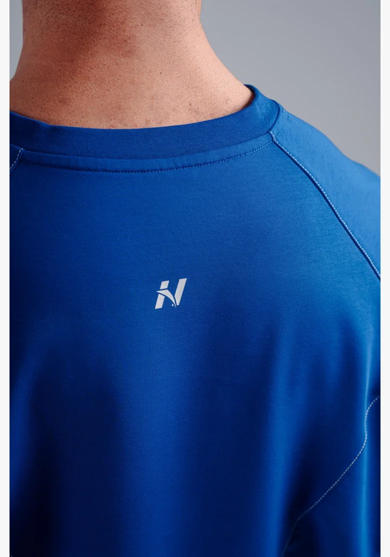 NEBBIA Oversized pump cover T-shirt PRIMAL blue