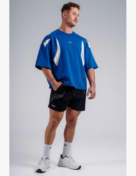 NEBBIA Oversized pump cover T-shirt PRIMAL blue