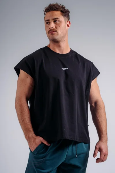 NEBBIA Oversized tank top '97 PRIMAL black