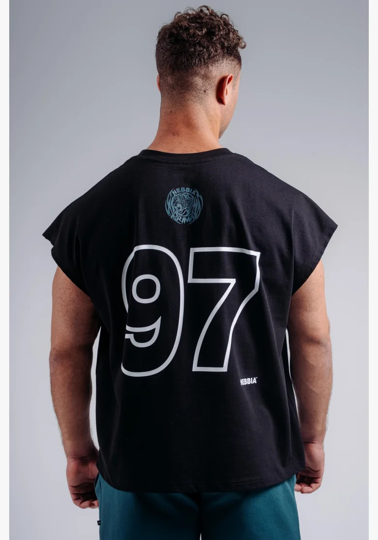 NEBBIA Oversized tank top '97 PRIMAL black