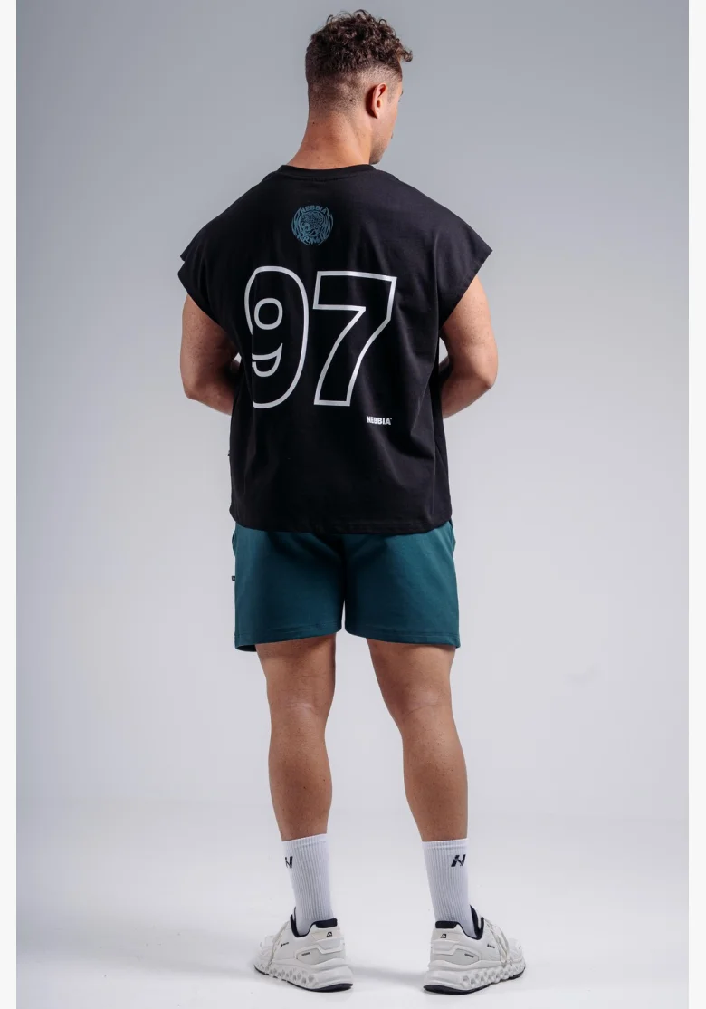 NEBBIA Oversized tank top '97 PRIMAL black