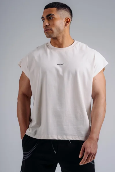 NEBBIA Oversized tank top '97 PRIMAL white