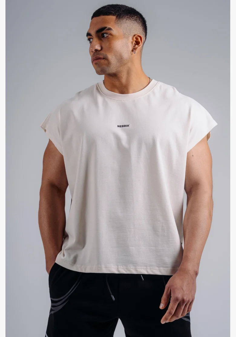 NEBBIA Oversized tank top '97 PRIMAL white