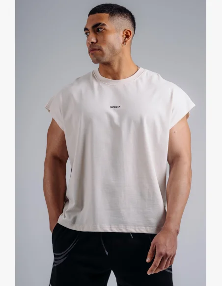 NEBBIA Oversized tank top '97 PRIMAL white