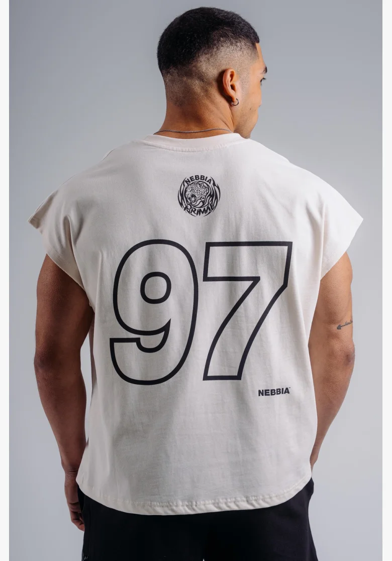 NEBBIA Oversized tank top '97 PRIMAL white
