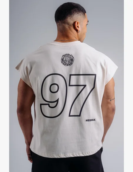 NEBBIA Oversized tank top '97 PRIMAL white