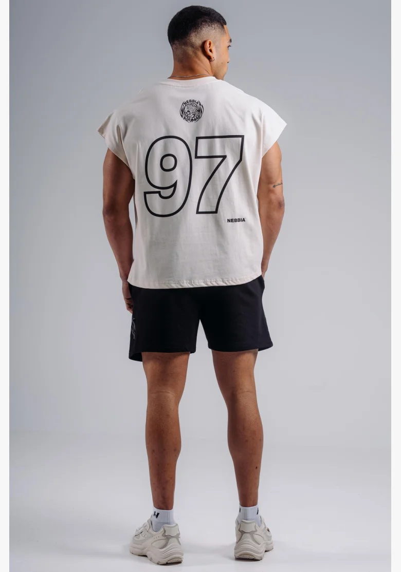 NEBBIA Oversized tank top '97 PRIMAL white