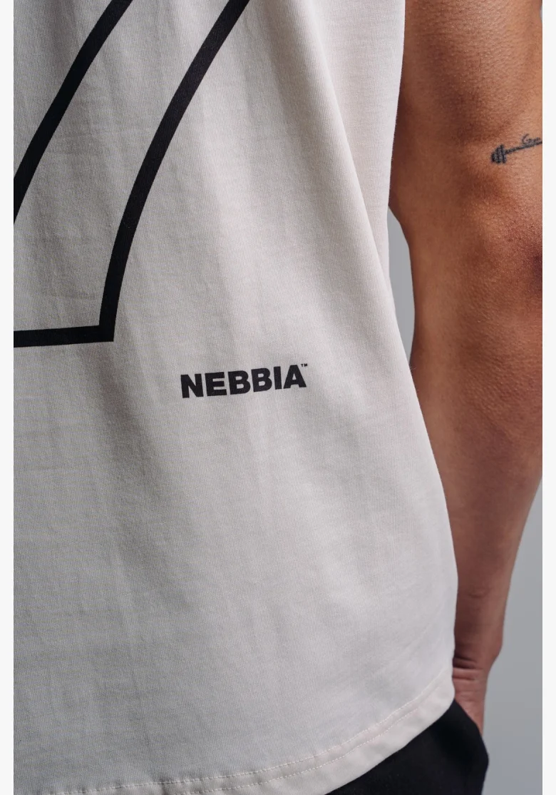 NEBBIA Oversized tank top '97 PRIMAL white