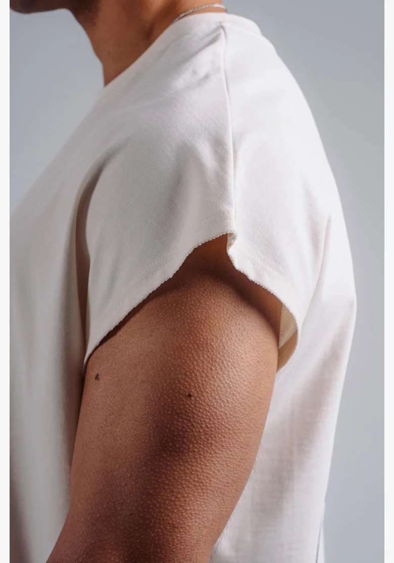 NEBBIA Oversized tank top '97 PRIMAL white