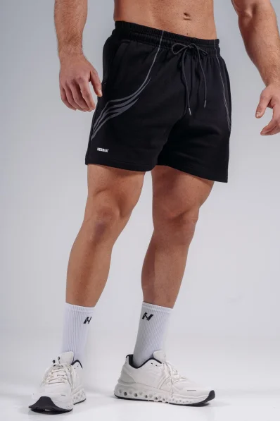 NEBBIA Oversized training shorts PRIMAL black